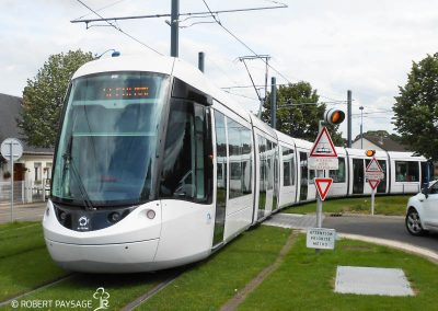 Tramway de Rouen, rénovation en voie verte